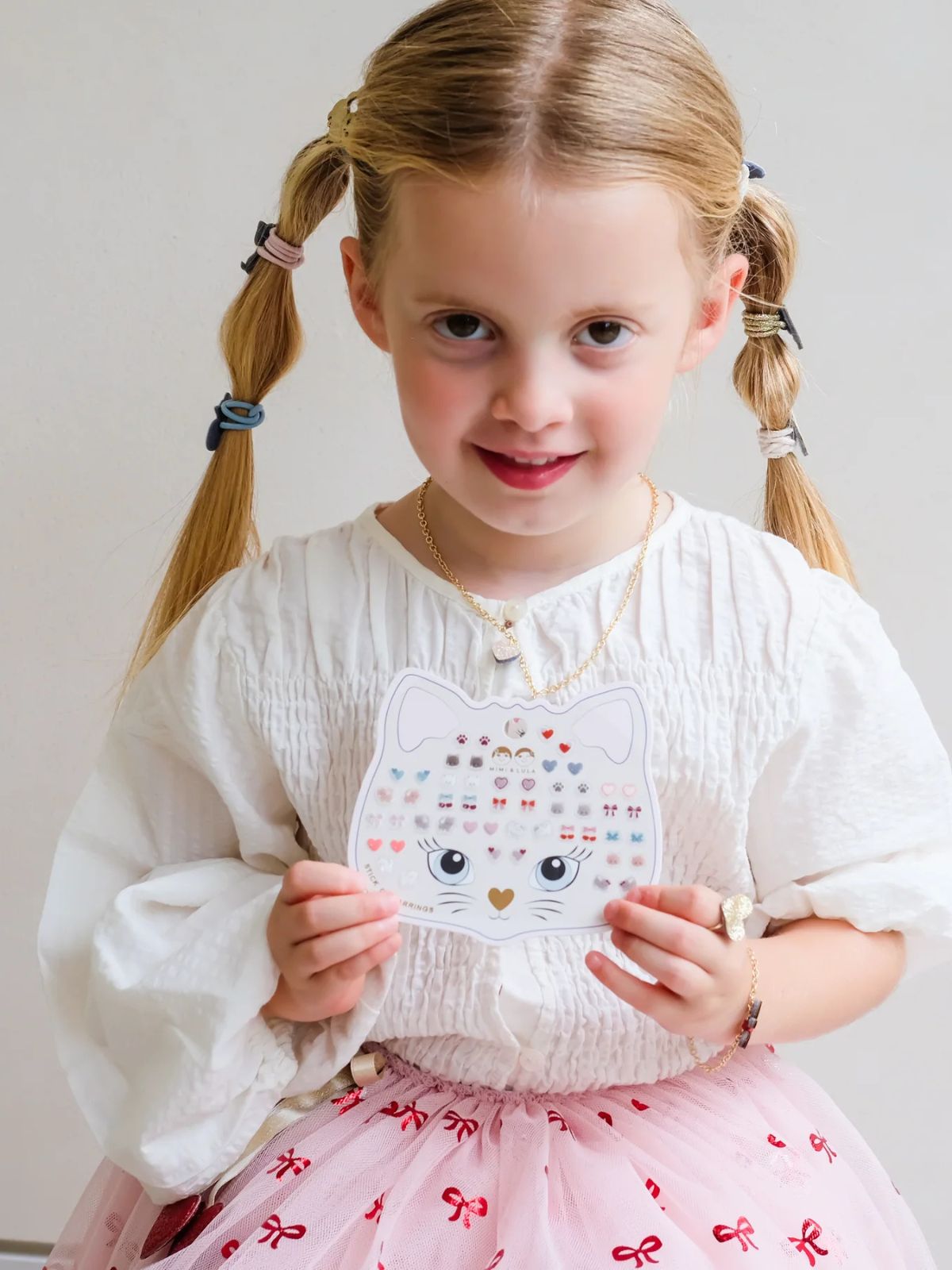 KittyBow Stick on Earrings