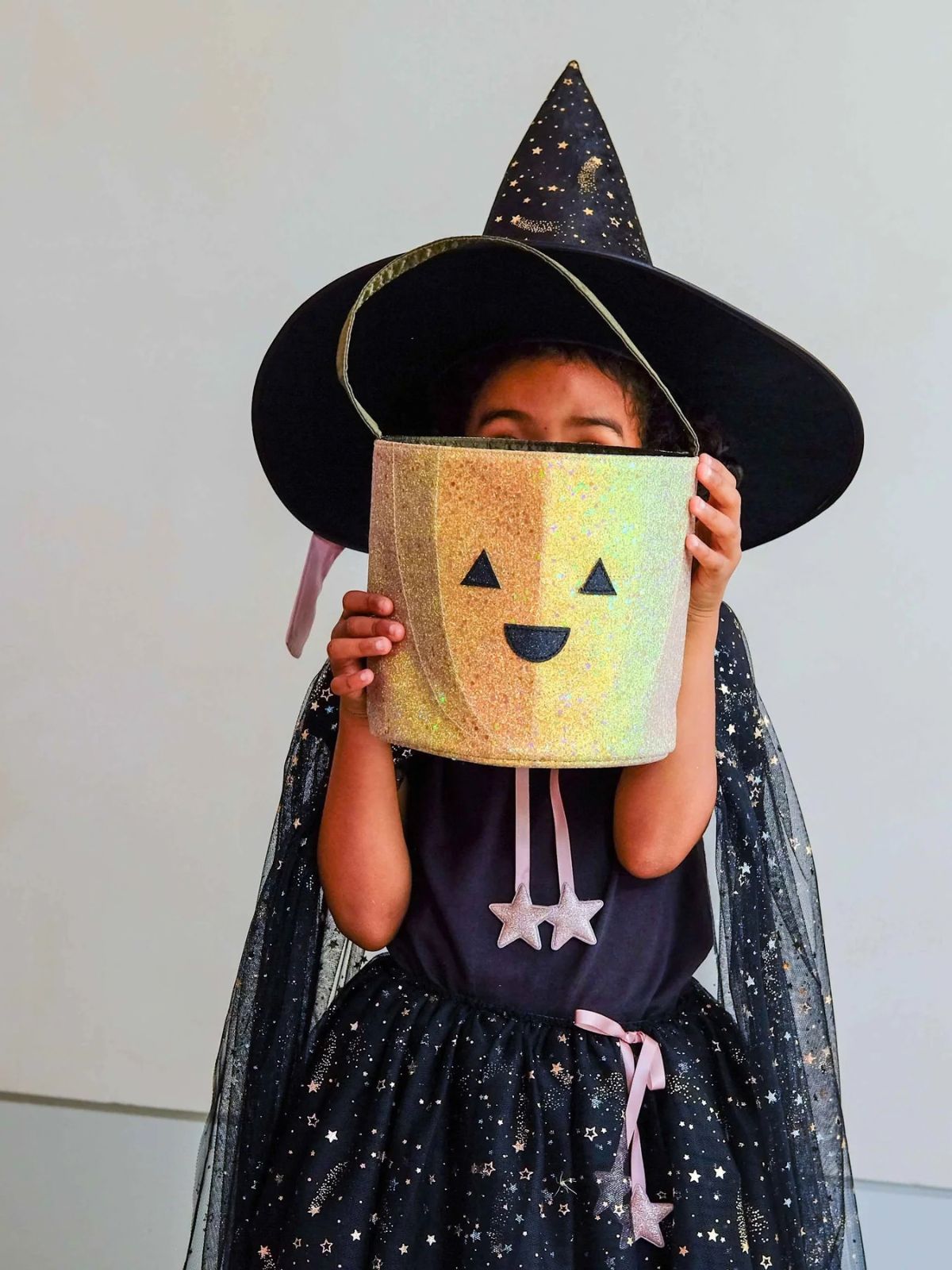 Glitter Pumpkin Trick or Treat Bag