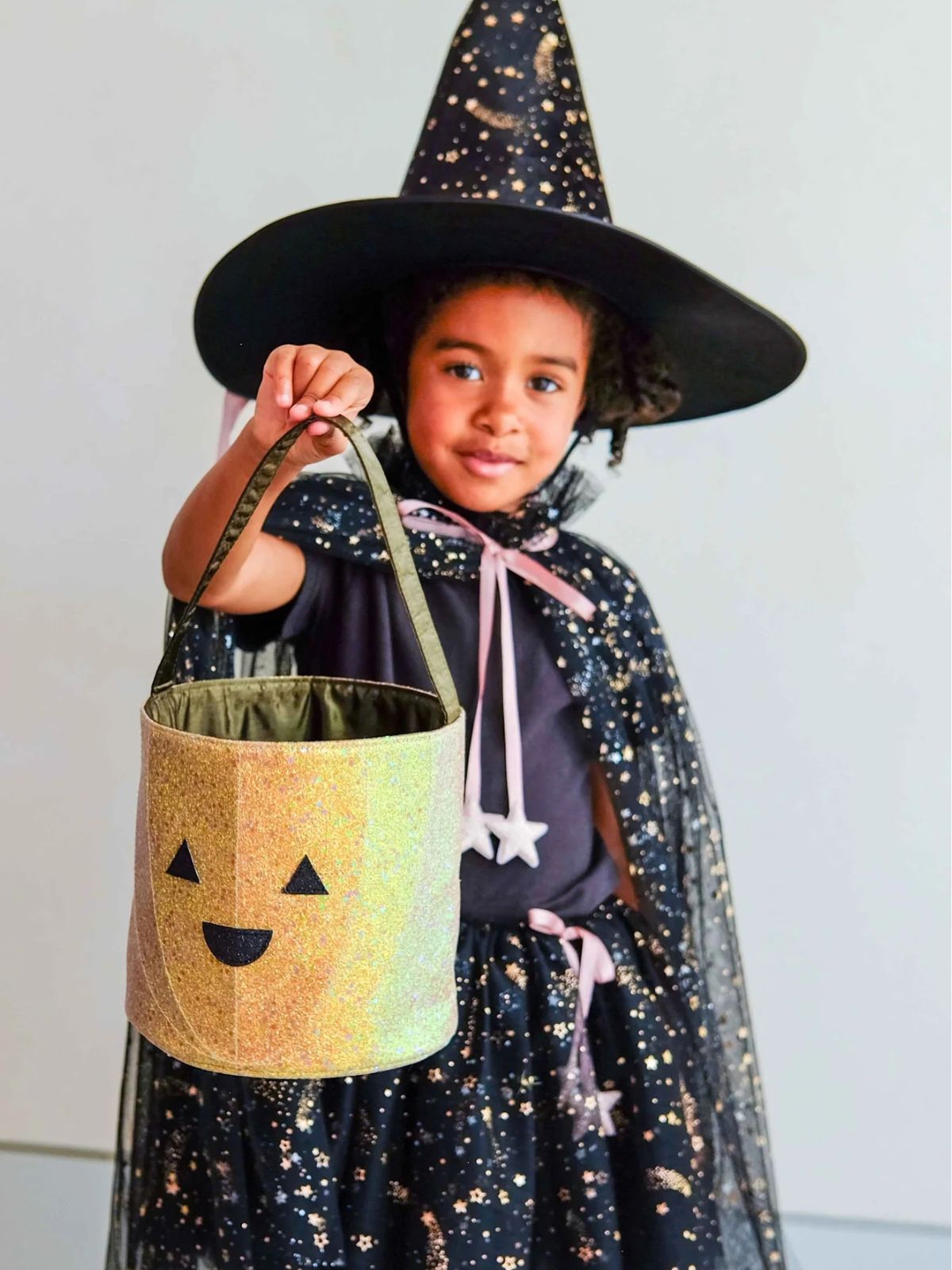 Glitter Pumpkin Trick or Treat Bag