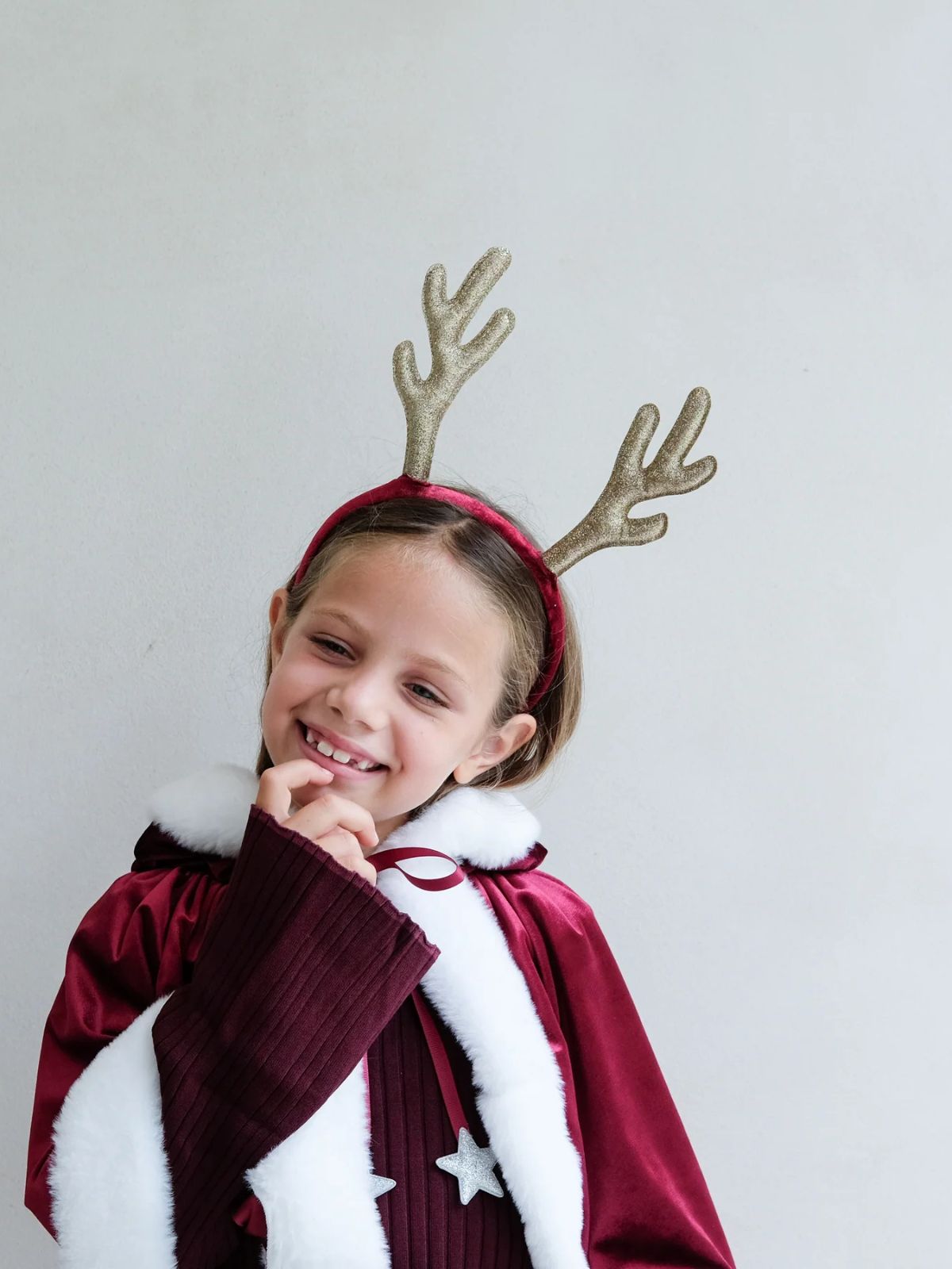 Rudolph Antlers - Red & Gold