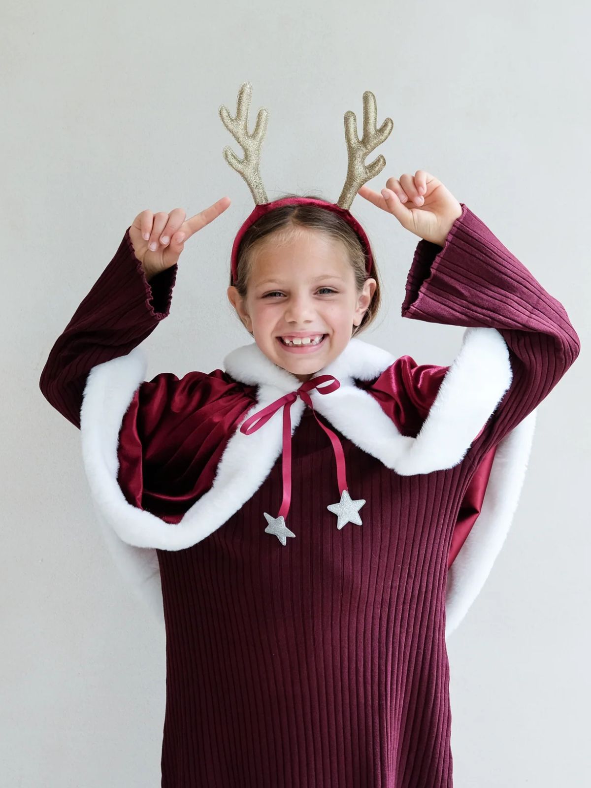 Rudolph Antlers - Red & Gold