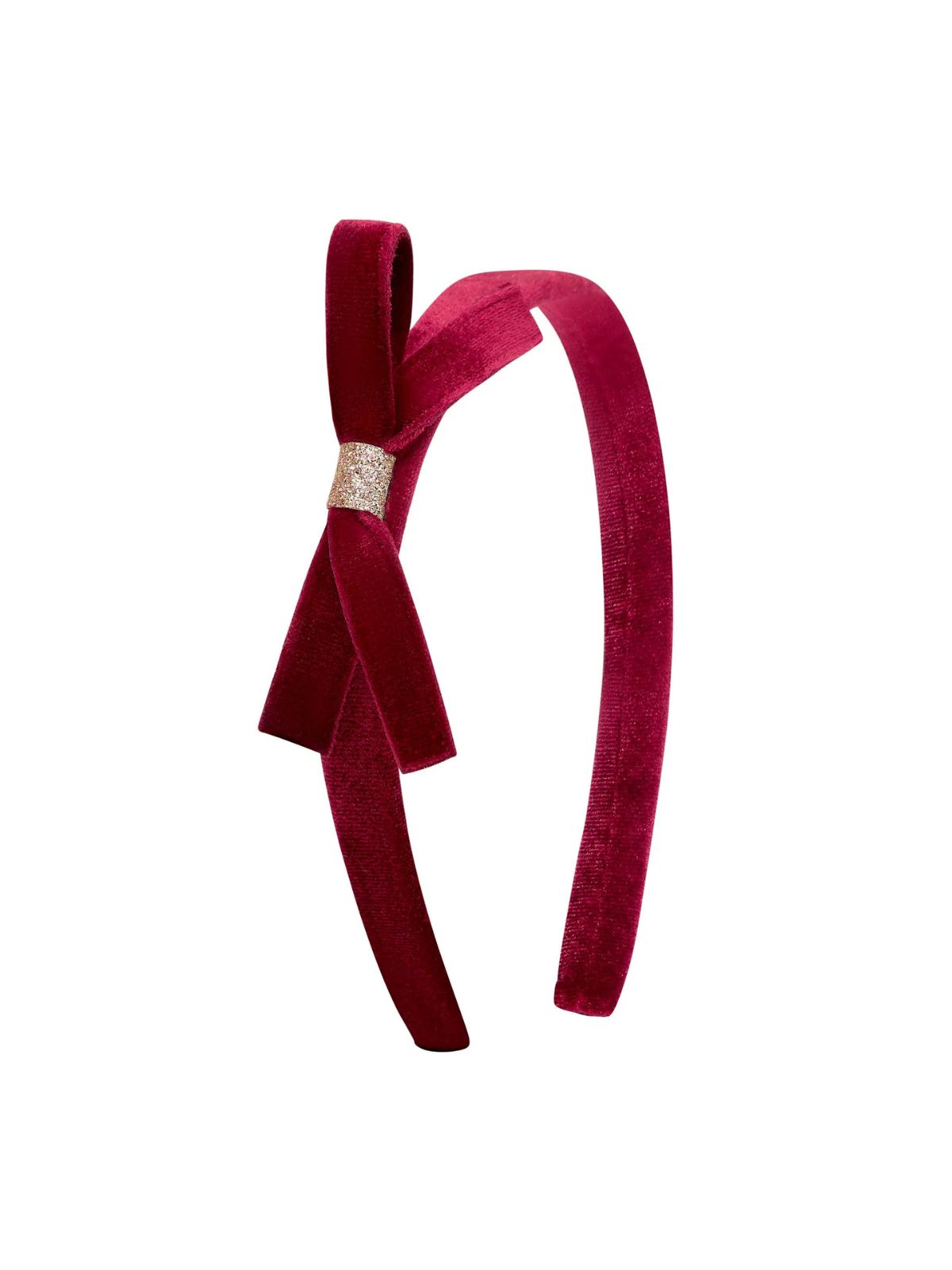 Violet Bow Headband - Burgundy