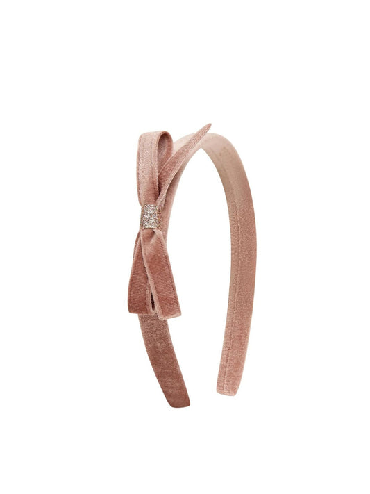 Violet Bow Headband - Pink