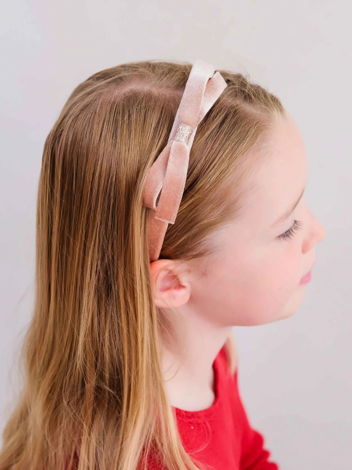 Violet Bow Headband - Pink