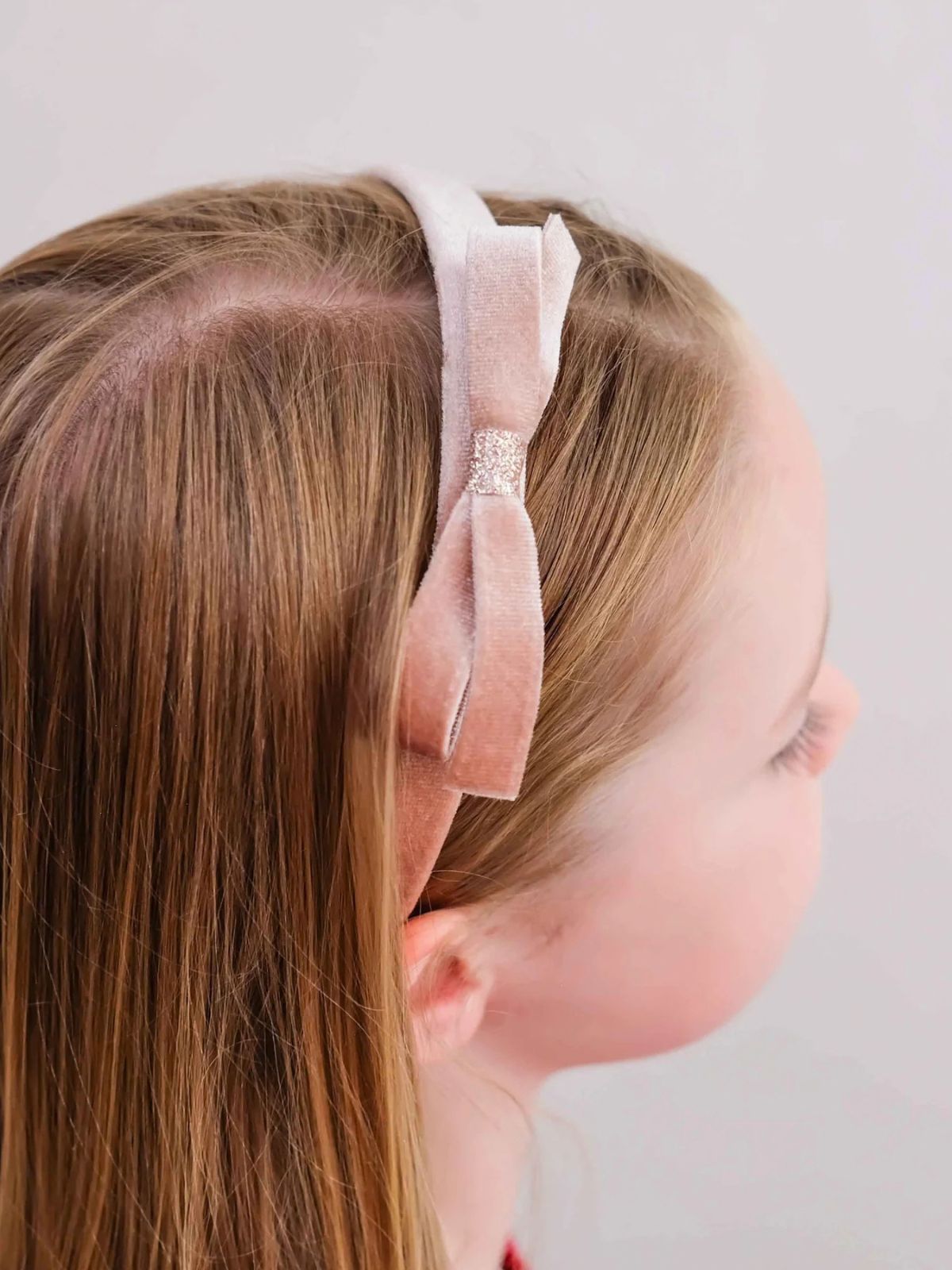 Violet Bow Headband - Pink