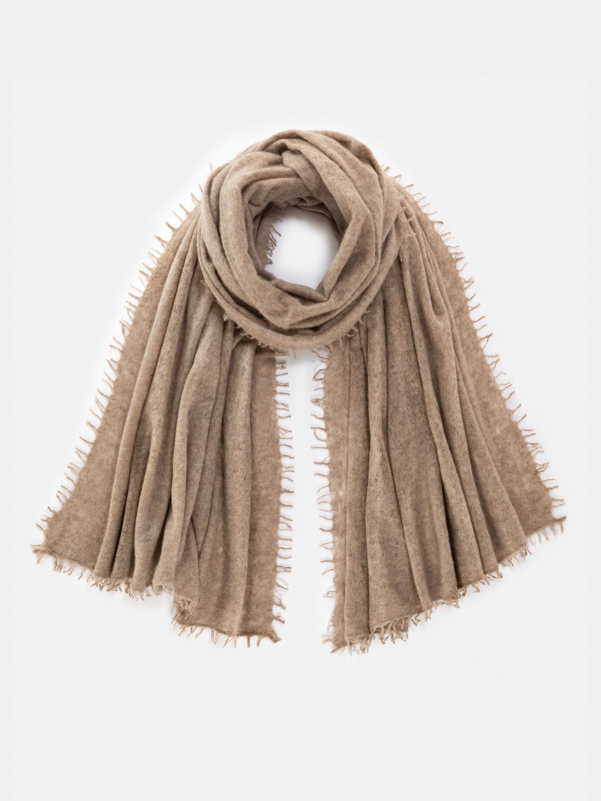 Cashmere Scarf - Melange Beige