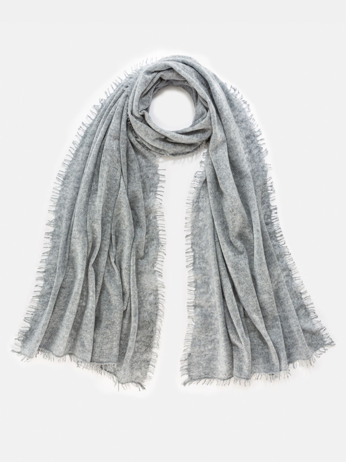 Cashmere  Scarf - Melange Grey