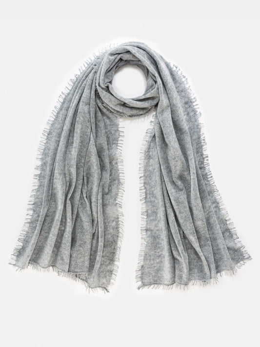 Cashmere  Scarf - Melange Grey