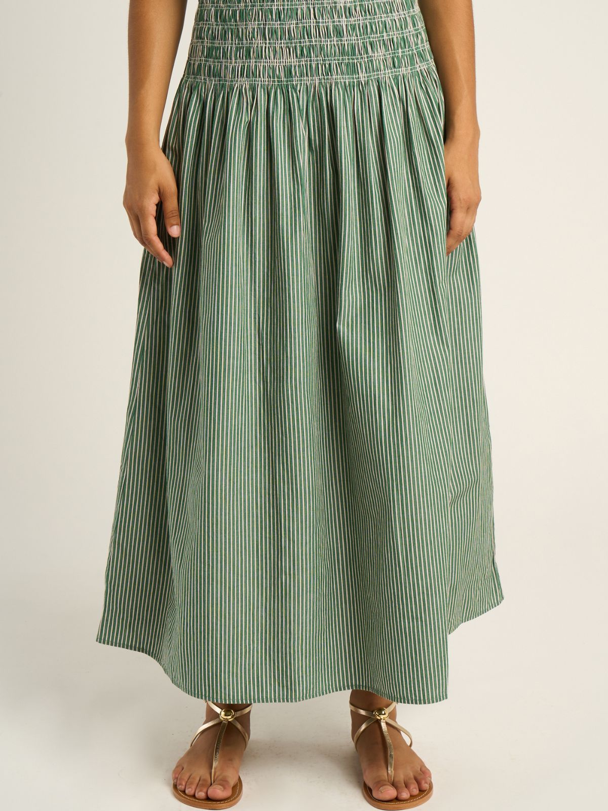 Annie Stripe Skirt - Green