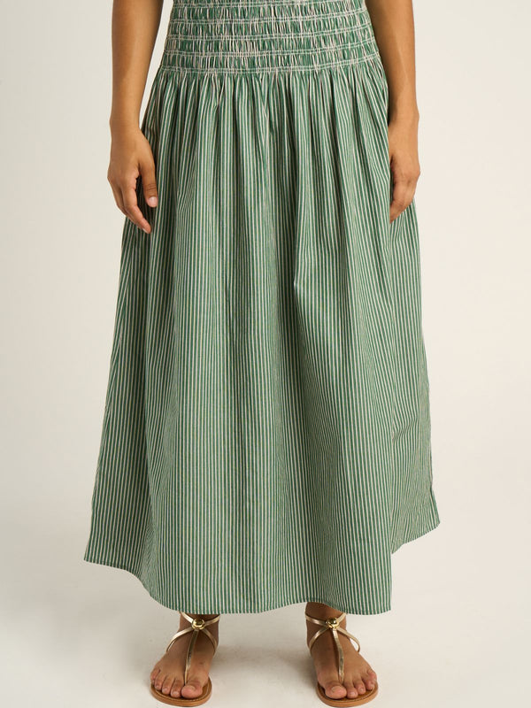 Annie Stripe Skirt - Green