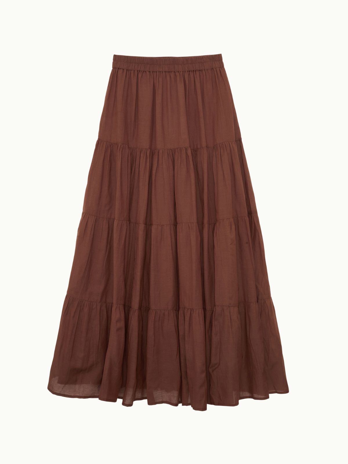 Jill Tiered Skirt - Brown