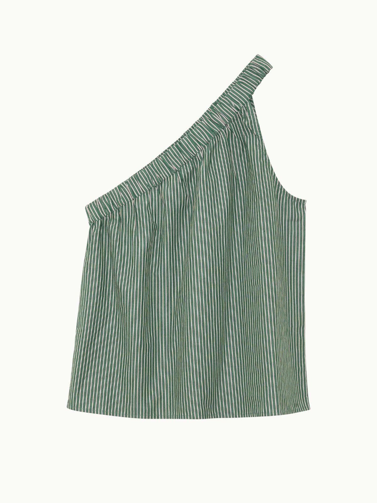 Sissi One Shoulder Stripe Top - Green