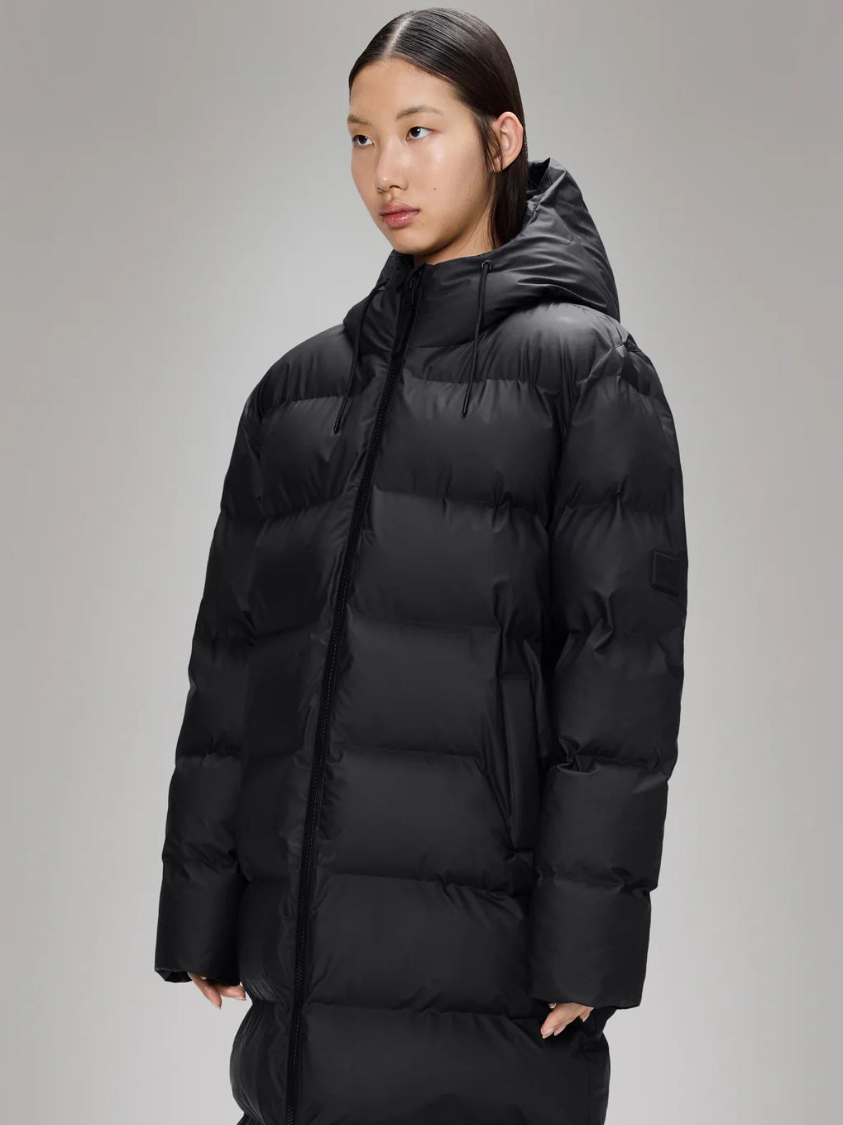 Alta Long Puffer Jacket - Black