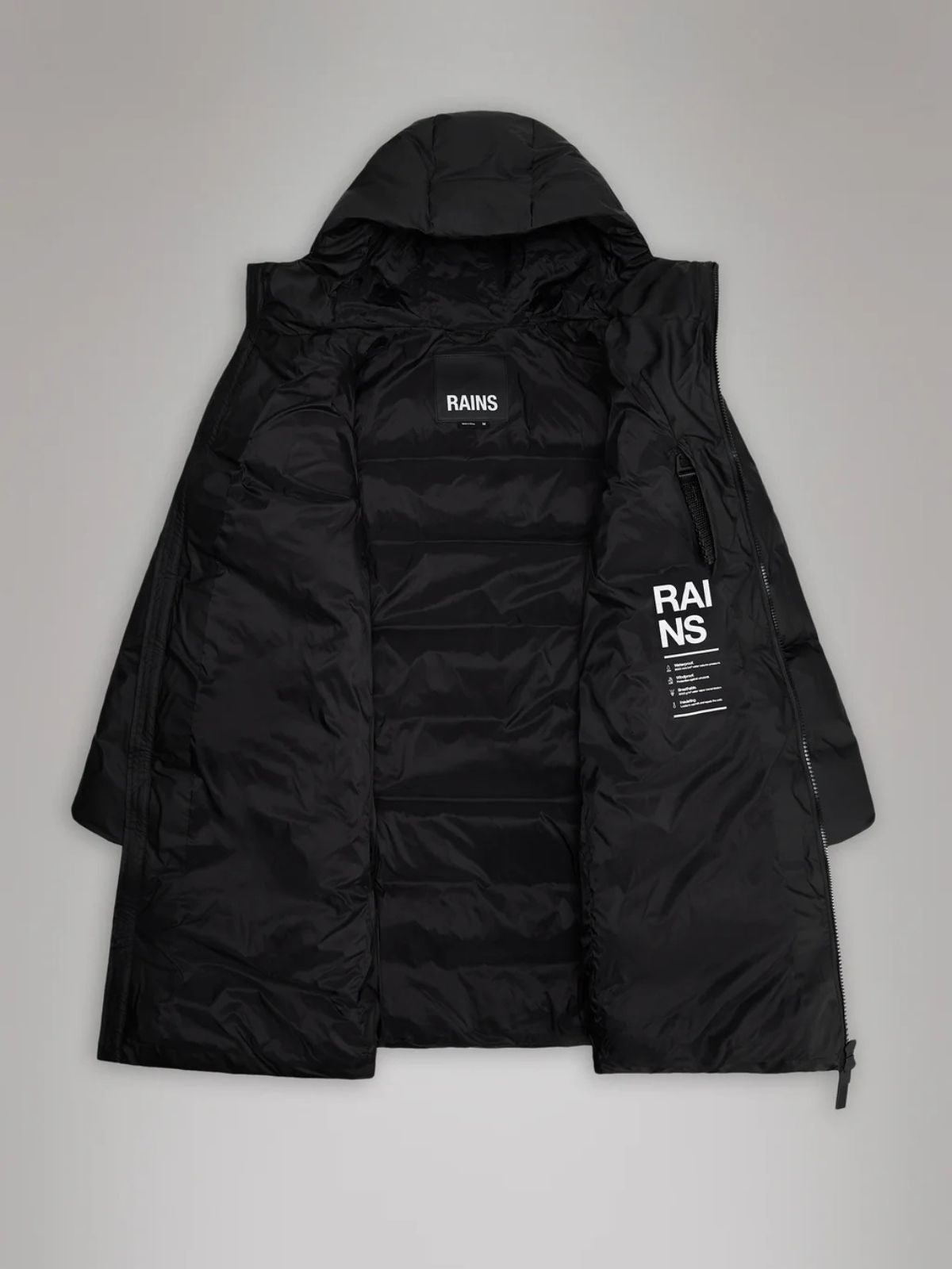Alta Long Puffer Jacket - Black