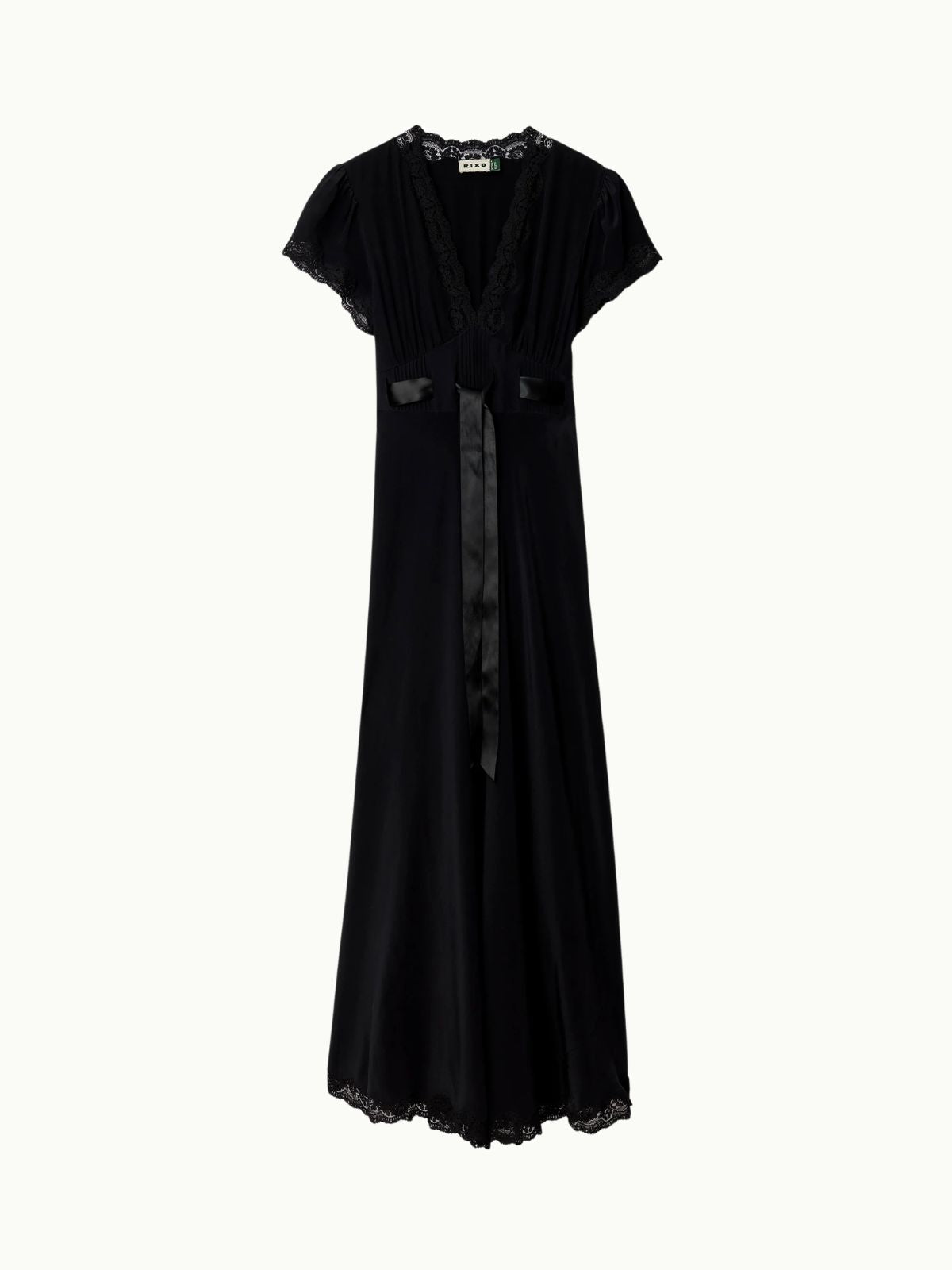 Marlice Silk Lace Dress - Black