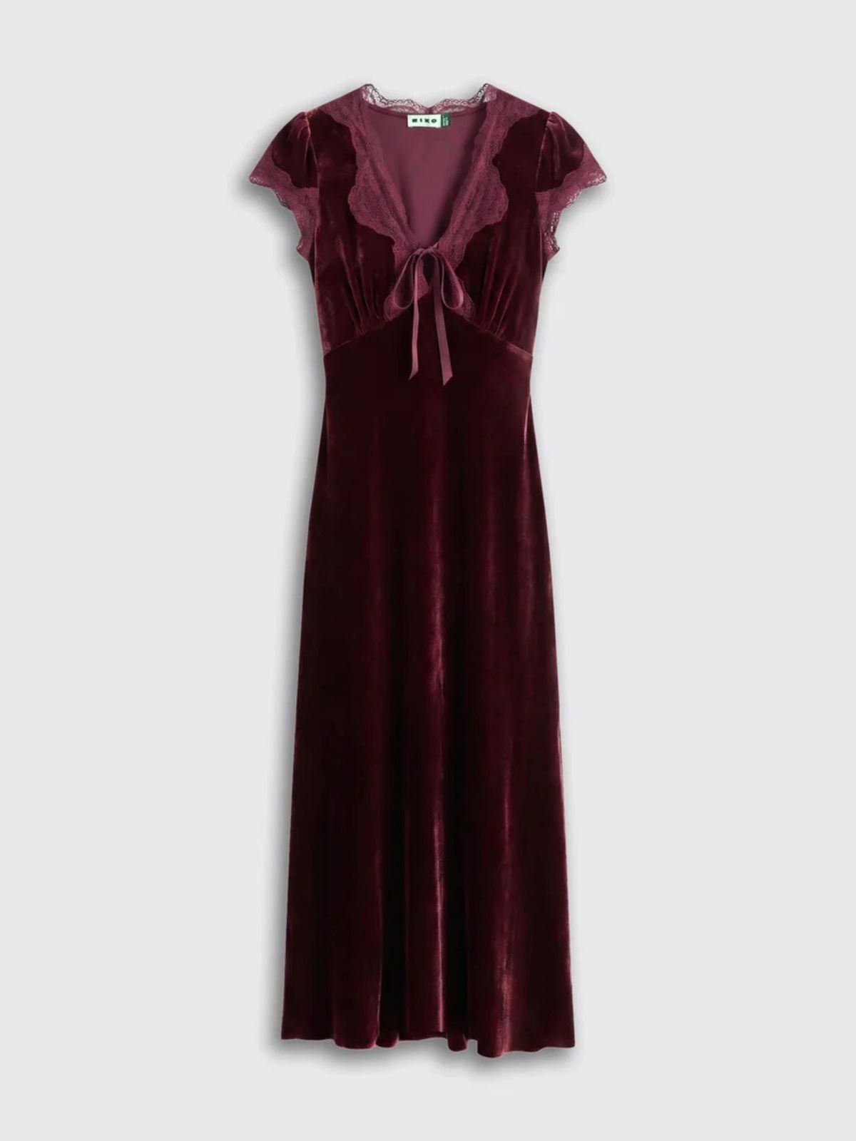 Amari Velvet Dress - Burgundy