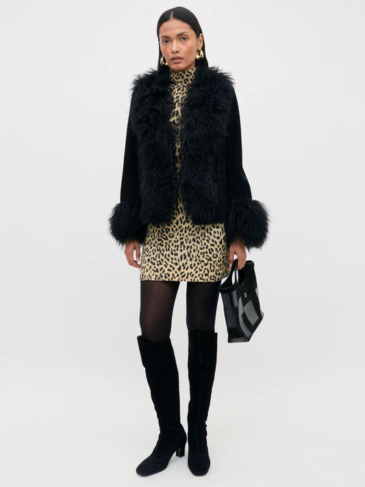 Sammy Suede Jacket - Black