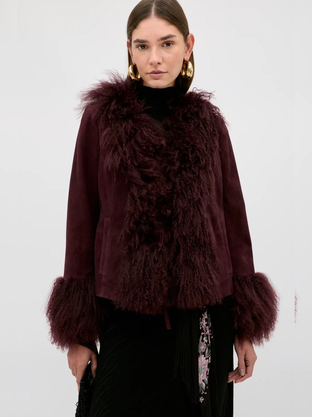 Sammy Suede Jacket - Maroon