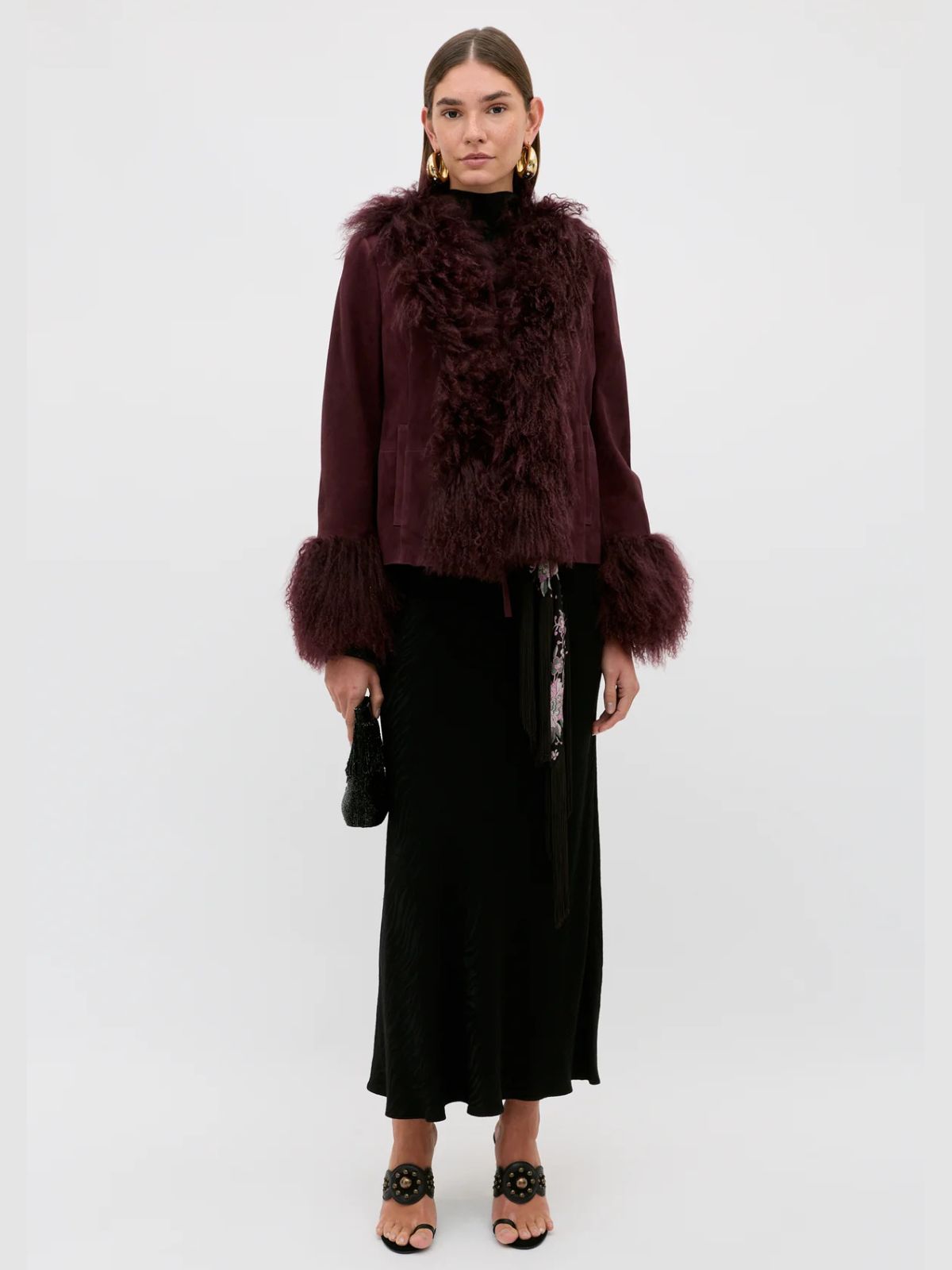Sammy Suede Jacket - Maroon