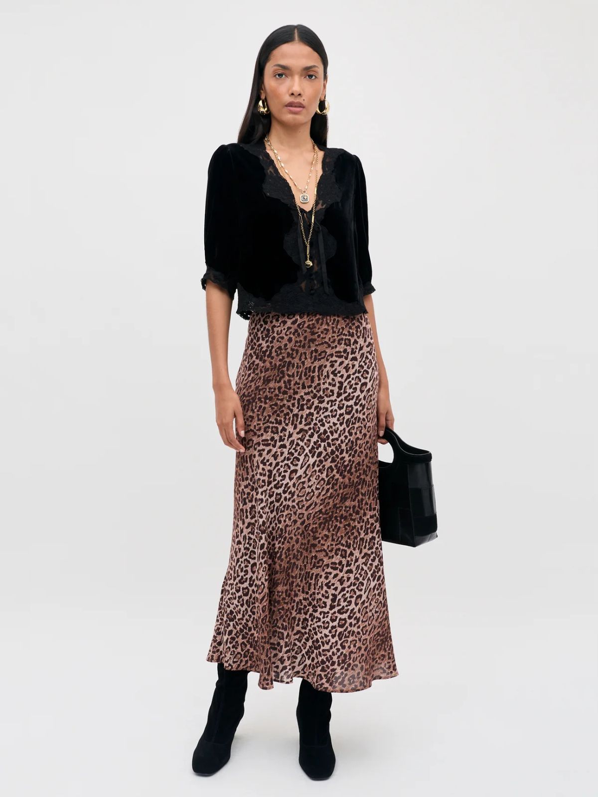 Ursula Velvet Top - Black