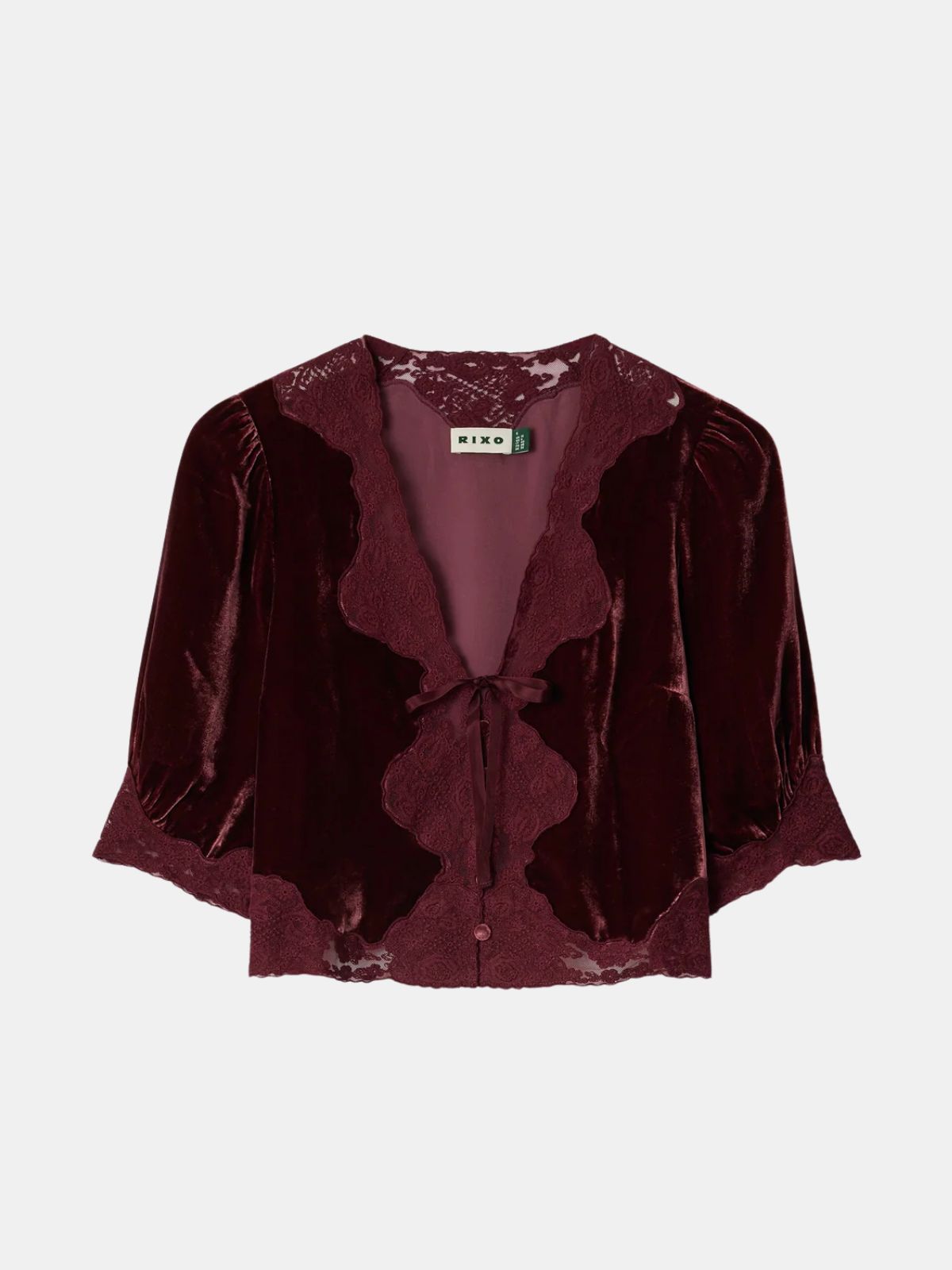 Ursula Velvet Top - Burgundy