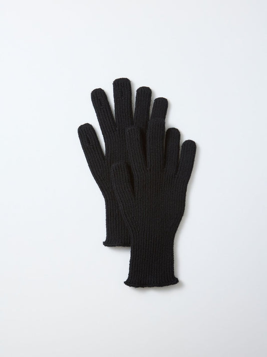 Ribbed Touch Gloves - Black