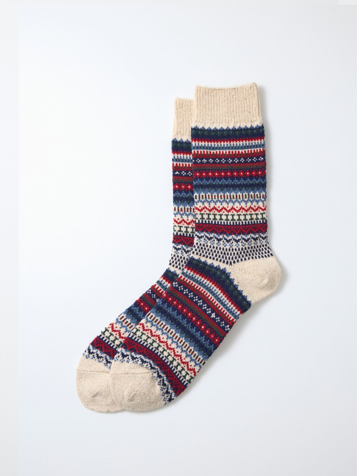 Nordic Pattern Socks - Ivory