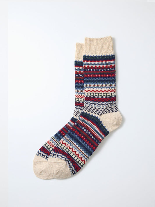 Nordic Pattern Socks - Ivory