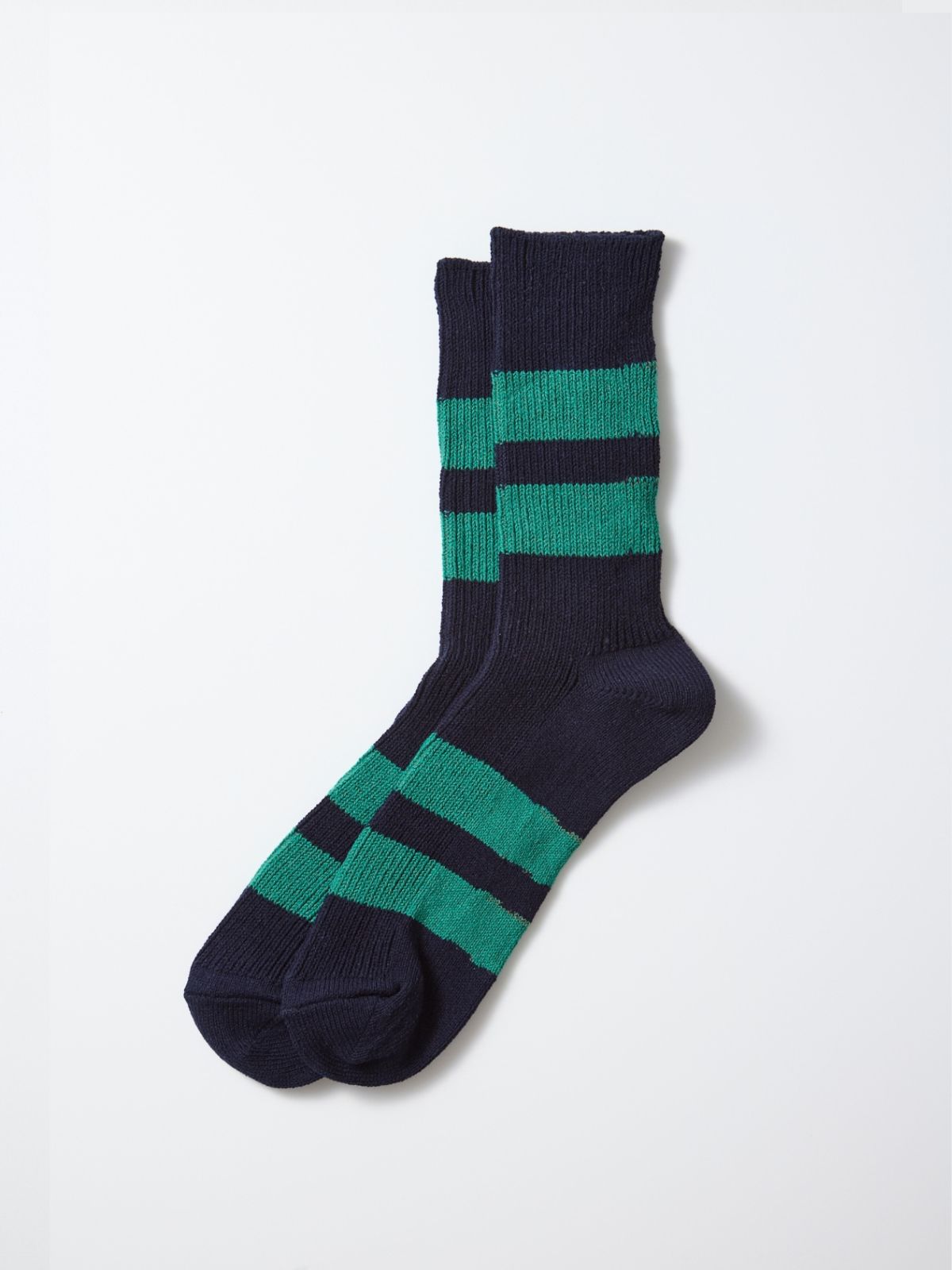 Stripe Socks - Navy/Green