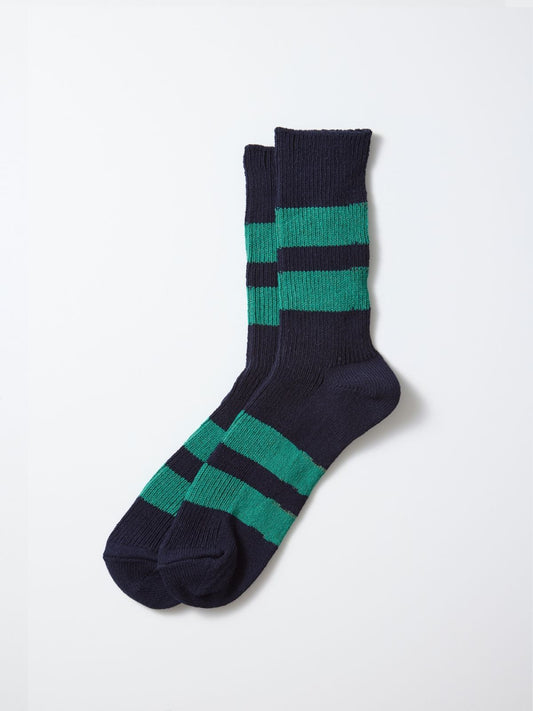 Stripe Socks - Navy/Green