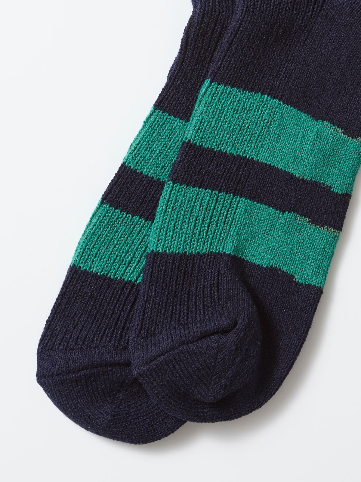 Stripe Socks - Navy/Green