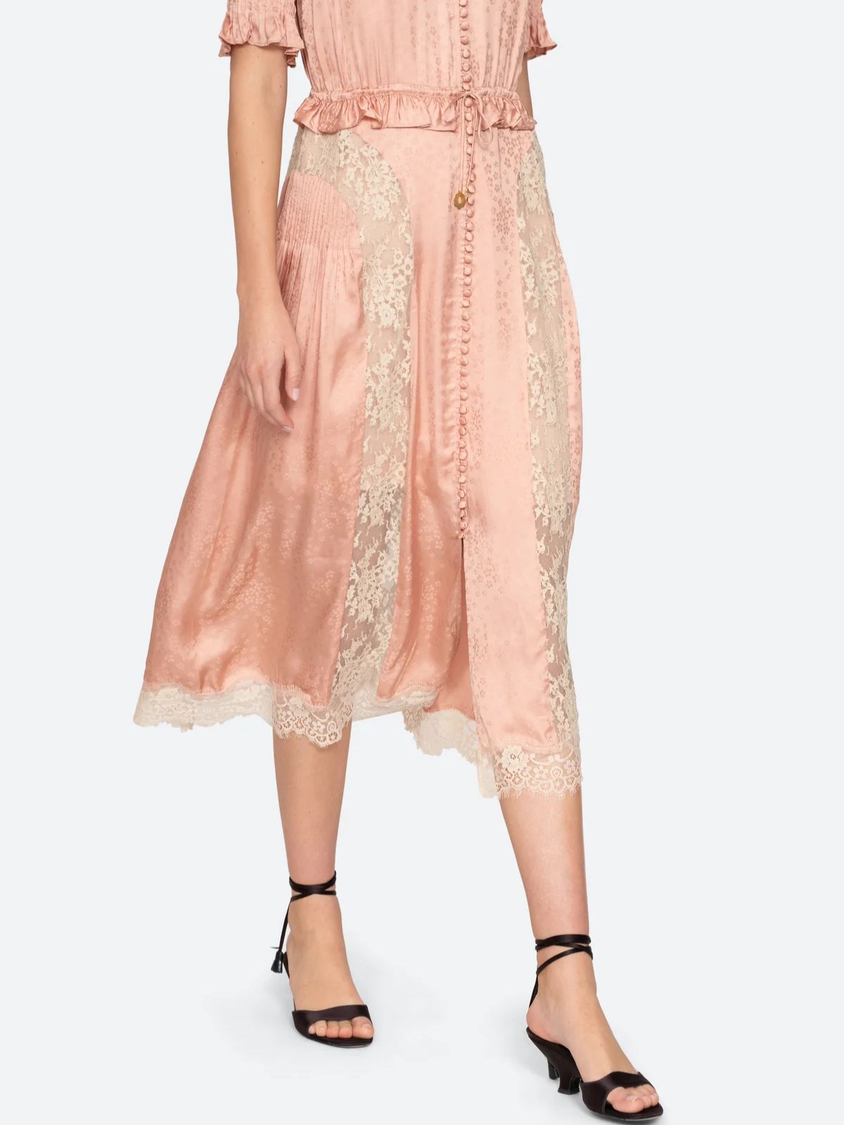 Ethel  Puff Sleeve Dress - Rose