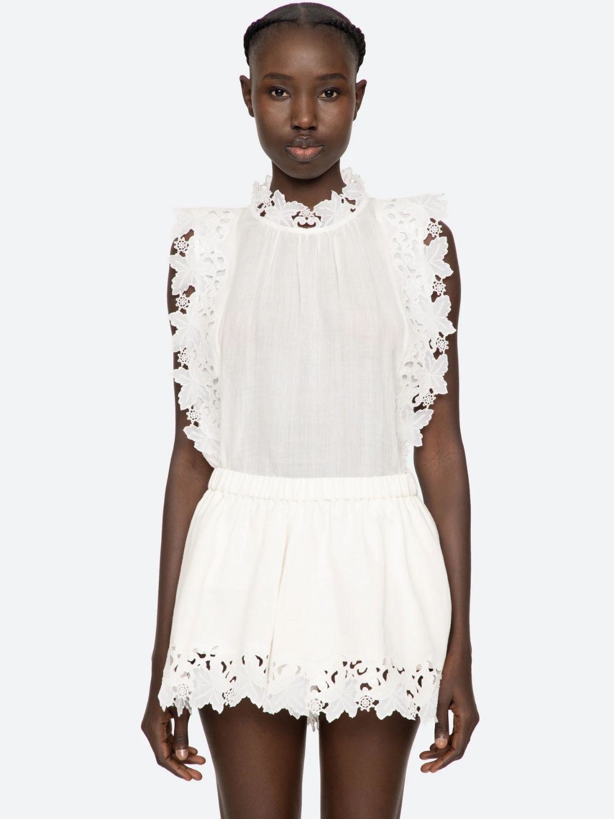 Eleannora Embroidered Top - White