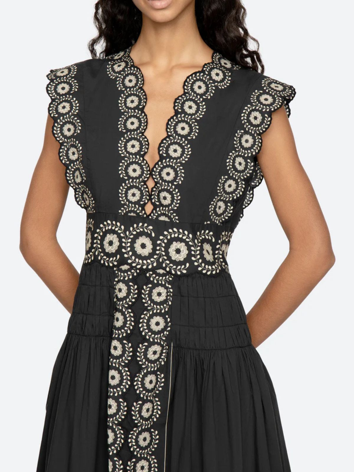 Mirabel Print Dress - Faded Black