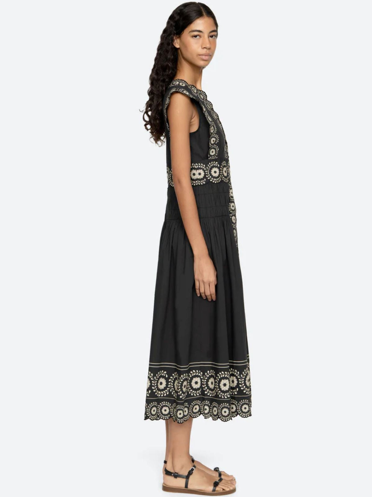 Mirabel Print Dress - Faded Black