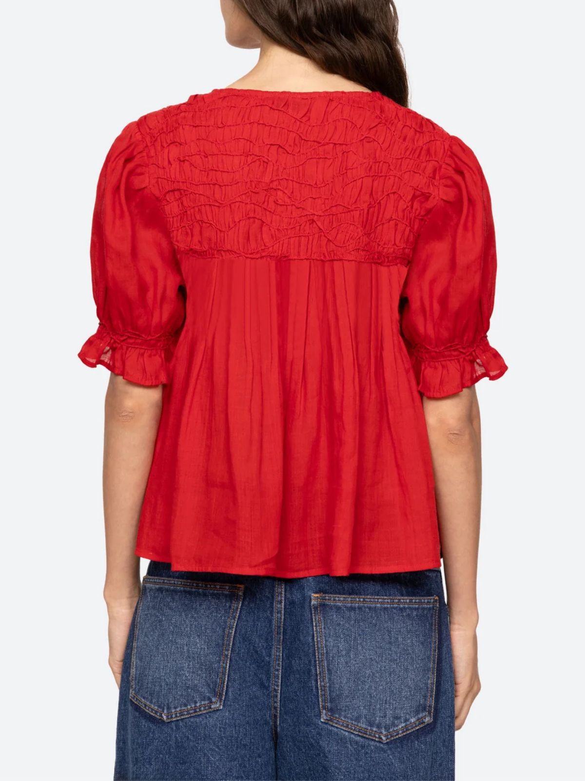 Imogen Short Sleeves Top - Red
