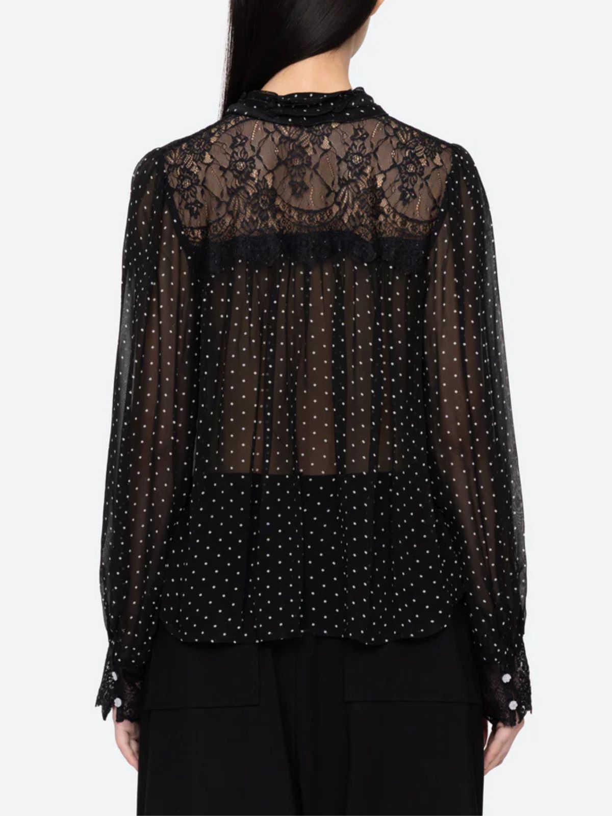 Melody Polka Dot Top - Black