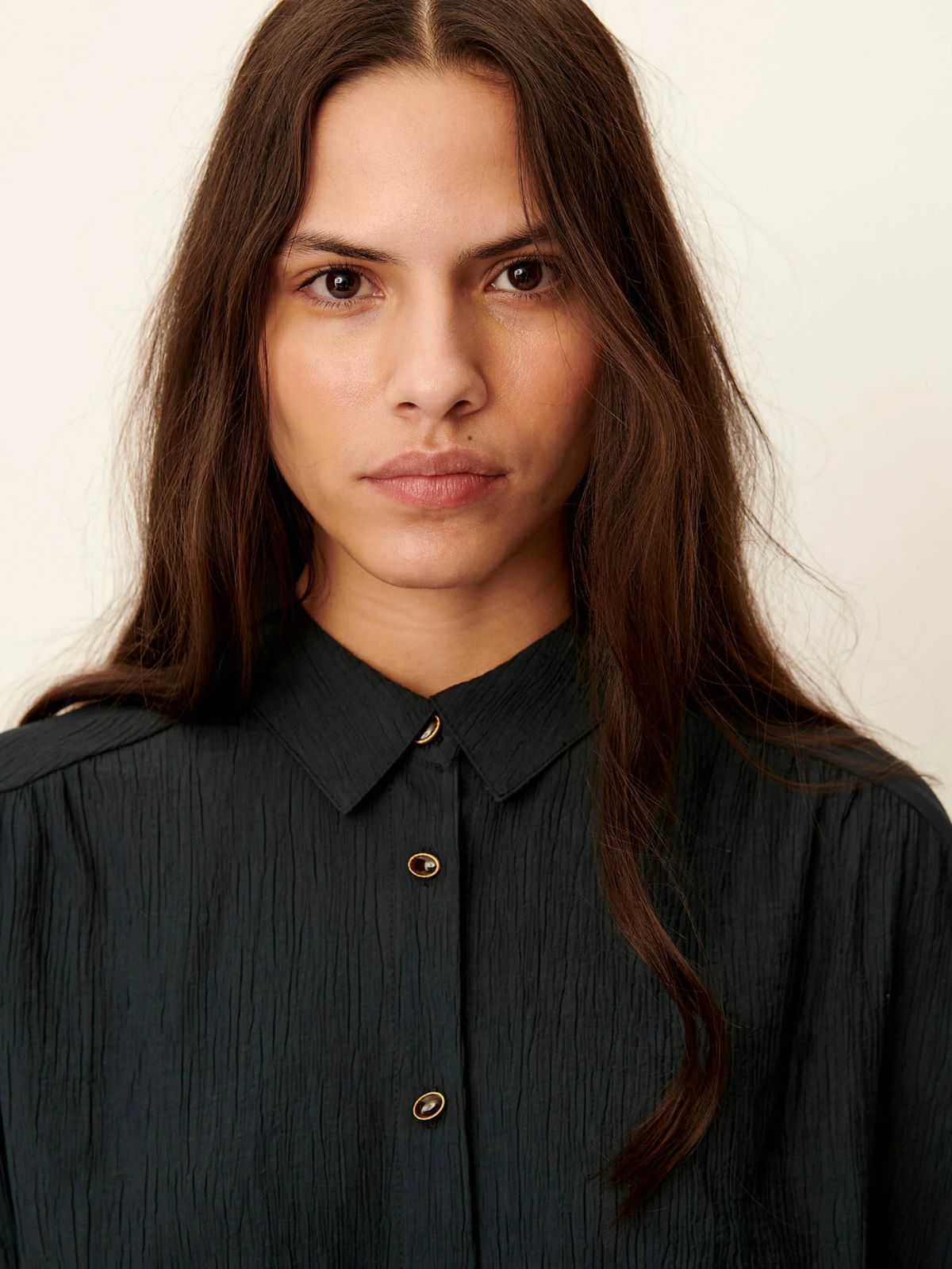Alfassa Short Knotted Shirt - Smoke Green