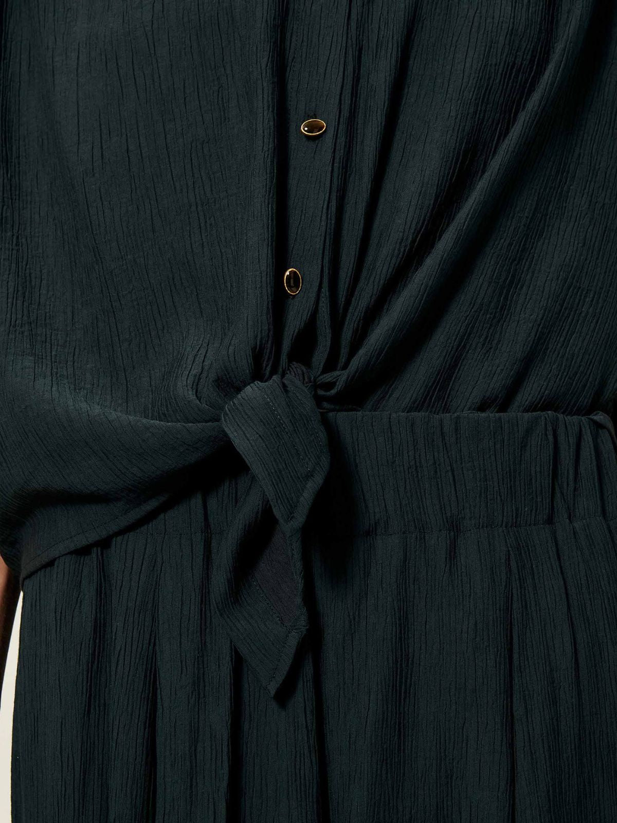 Alfassa Short Knotted Shirt - Smoke Green