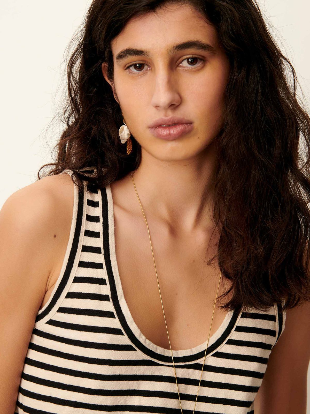 Dili Stripe Vest - Sandblack
