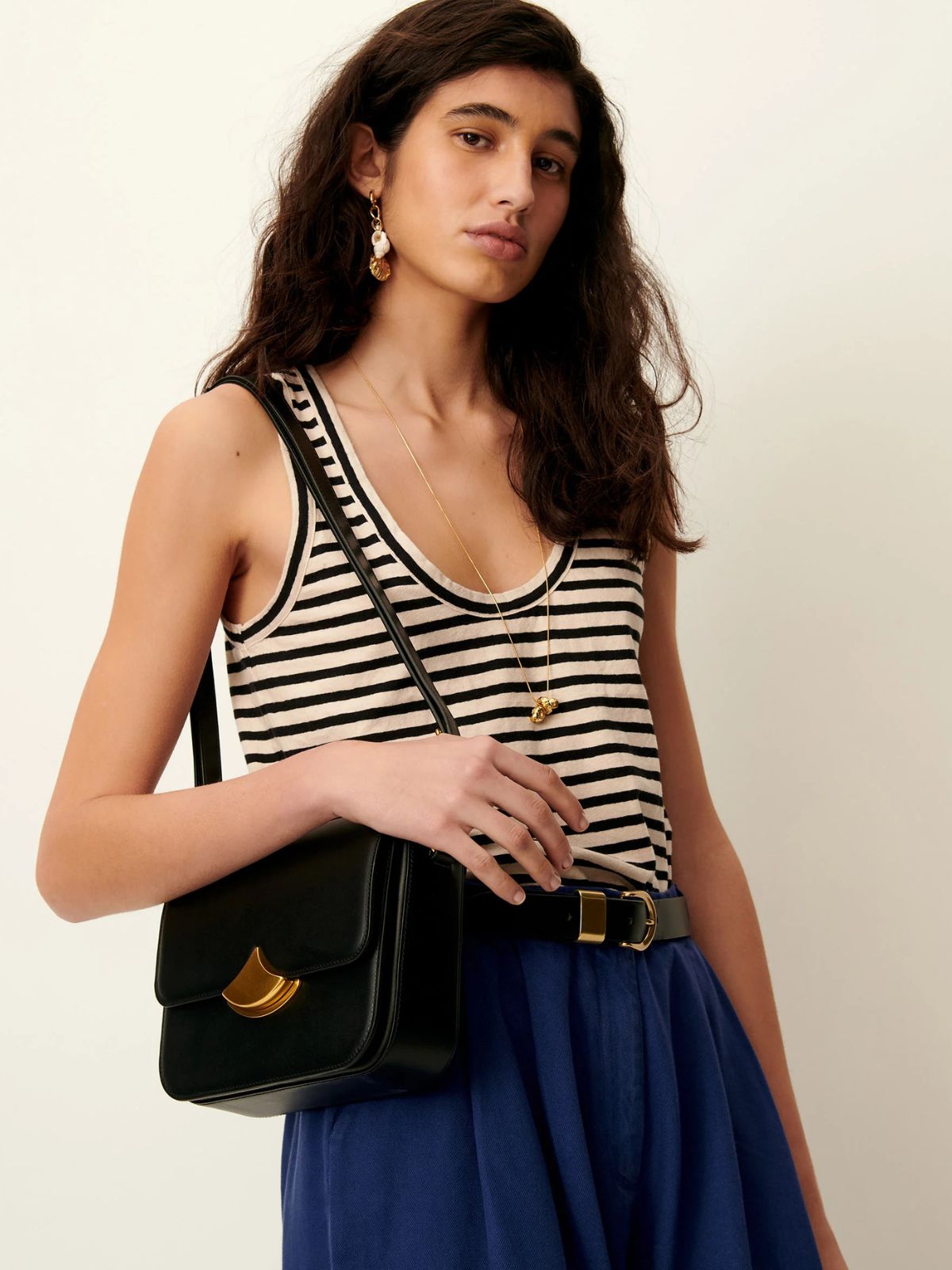 Dili Stripe Vest - Sandblack