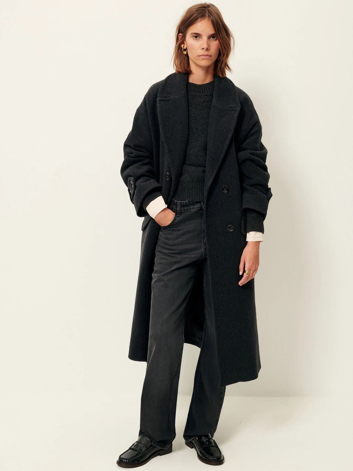 Iris Fashion - SESSUN - Mia Coat - Charcoal