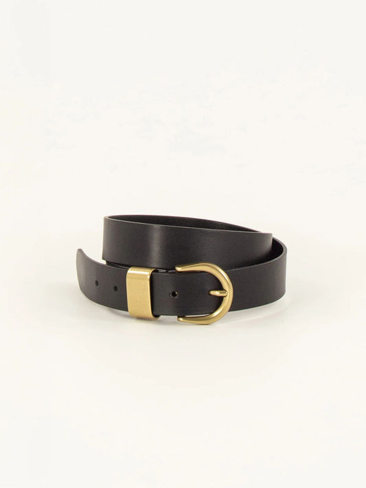 Miloa Metal Loop Belt - Black