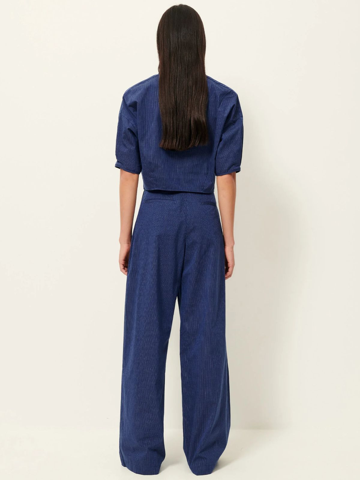 Provencia Pinstripe Trousers - Blue
