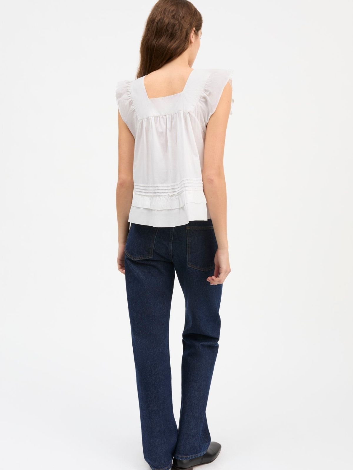 Iris Fashion - SKALL STUDIO - Alice Ruffle Vest Top - White