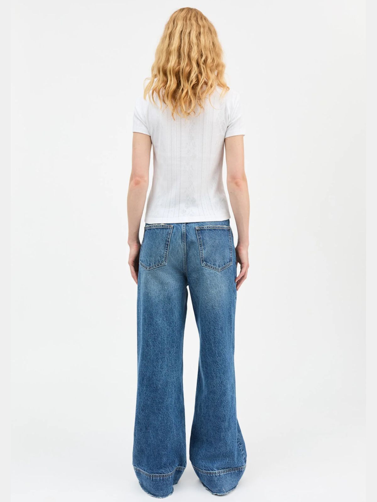 Anna Pointelle T- Shirt - White