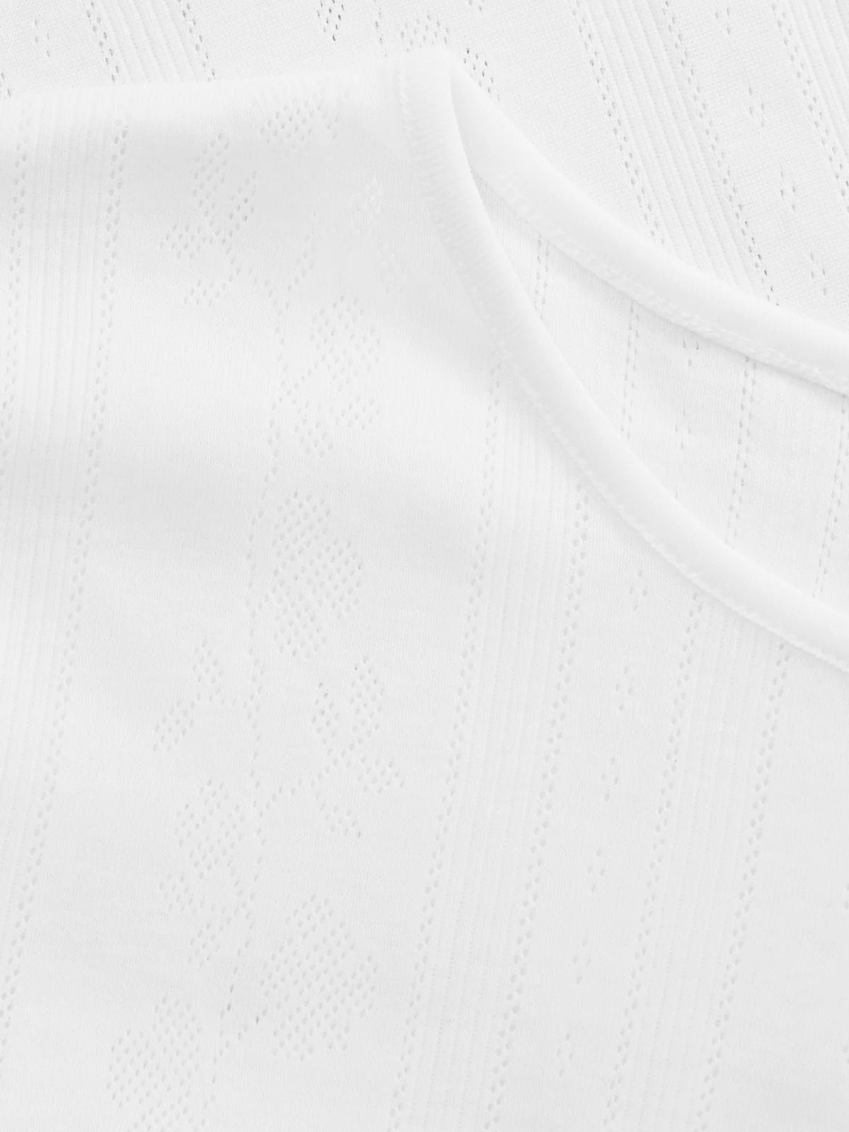 Anna Pointelle T- Shirt - White