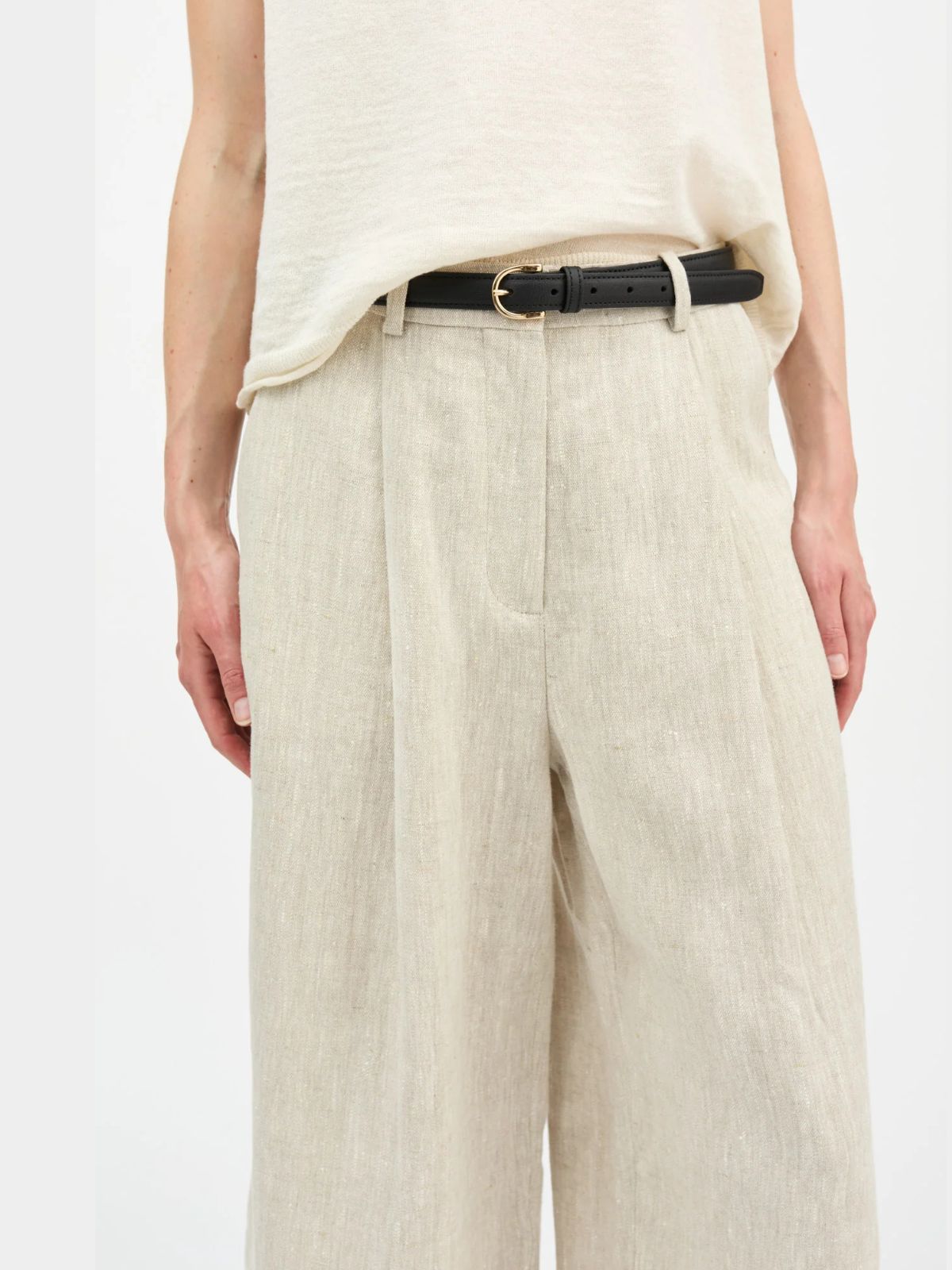 Iris Fashion - SKALL STUDIO - Bob Linen Trousers - Natural