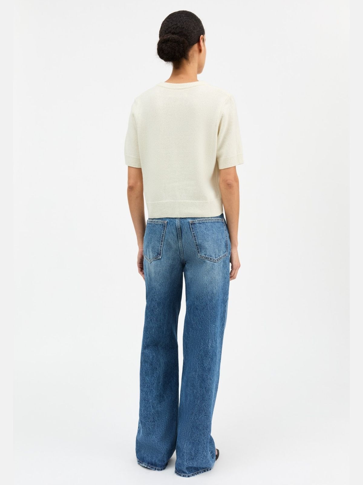 Carmine Short Sleeve Cardigan - White