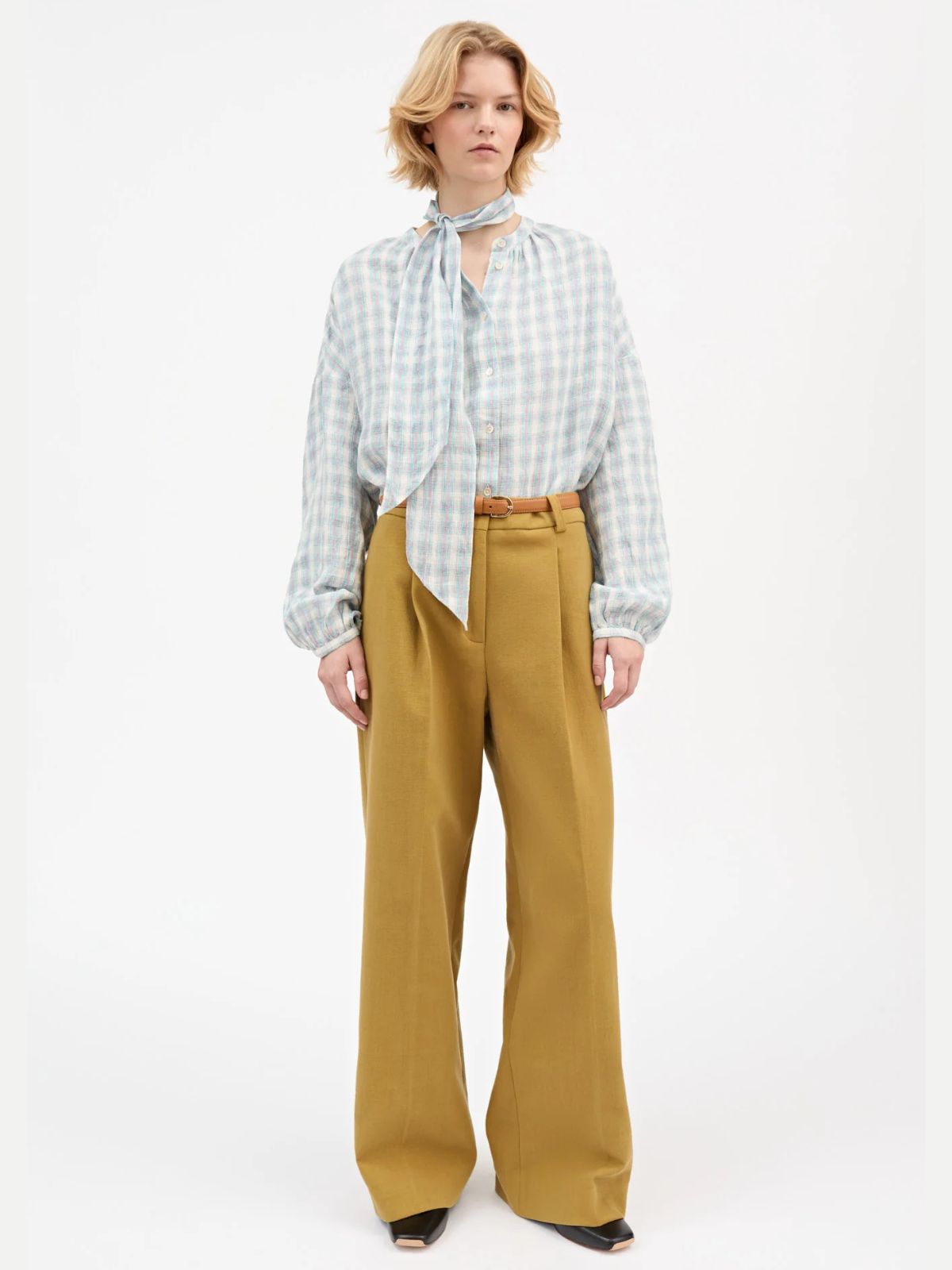 Cilla Check Shirt - Light Blue